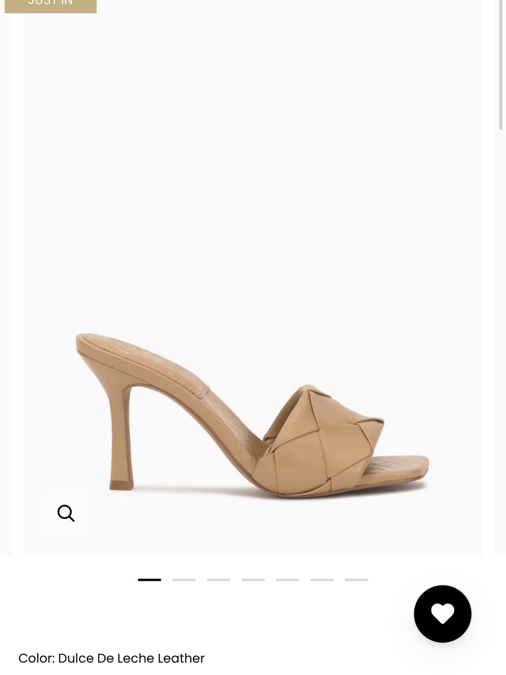 Vince Camuto Dulce De Leche Woven Leather Slide Mule - Tan